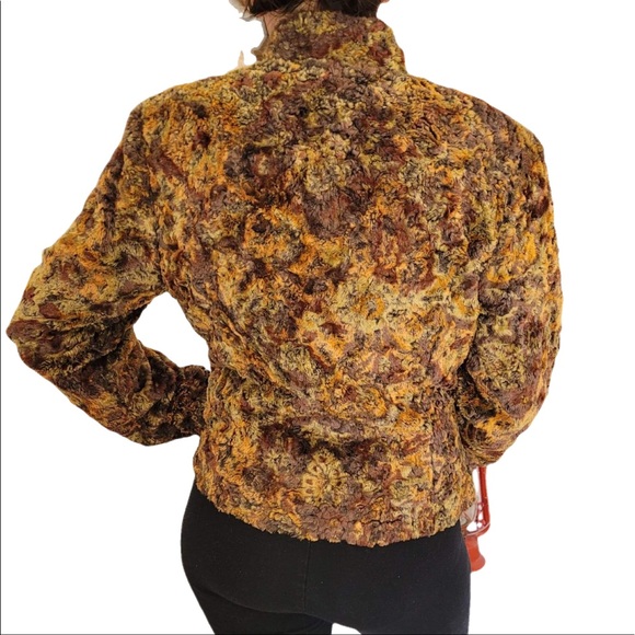 TSUNAMI ESQ Brown Faux Fur Zip Jacket - M - Picture 3 of 10